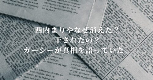 西内まりやはなぜ消えた？干されたの？ガーシーが真相を語っていた。